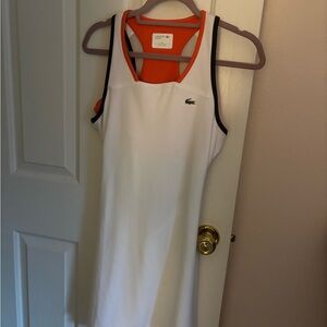 Nwt Lacoste Open Back White Tennis Dress 38/6